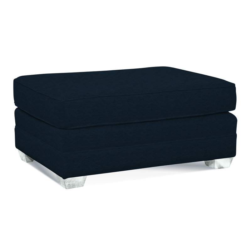 Bedford Ottoman, Frost White , White Textured Performance; 0865-91