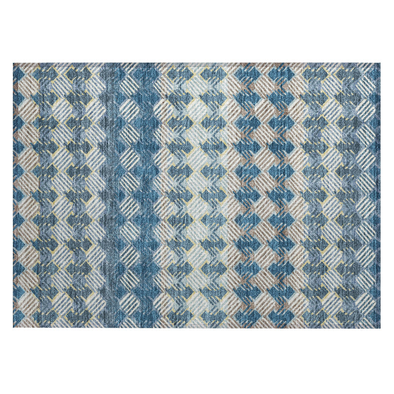 Tapis intérieur / extérieur lavable à la machine Chantille ACN2773, En jean, 1 pi 8 po x 2 pi 6 po