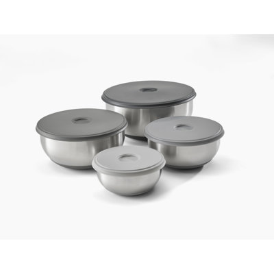 Joseph Joseph Nest Prep&Store 8-Piece Stainless Steel Bowl Set with Lids