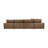 Hadleigh Brown Leather Modular Large Chaise Sectional