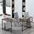 L-Shaped Metal Base Computer Desk-965506801-965506815