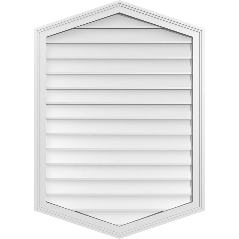 Ventilé vertical à pignon vertical 4/12 po, H 42 po x l 30 po x P 1,5 po