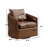 27.6" Wide Modern Soft Upholstered Nailhead Trim Removable Cushion Recessed Arm Barrel Chair With Swivel (Set of 7)