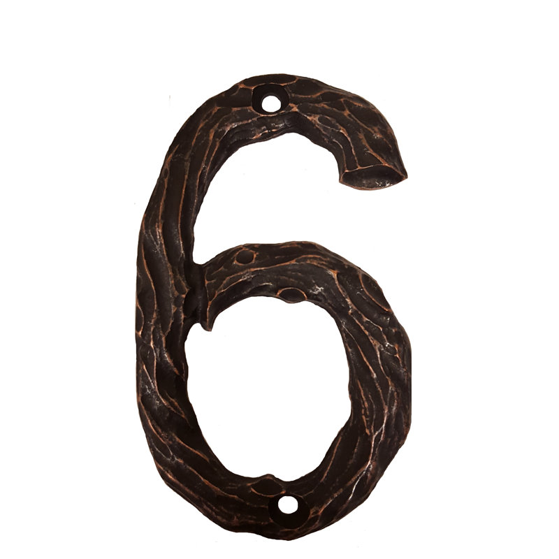 Numéro de maison de 4 po, 6, Étain