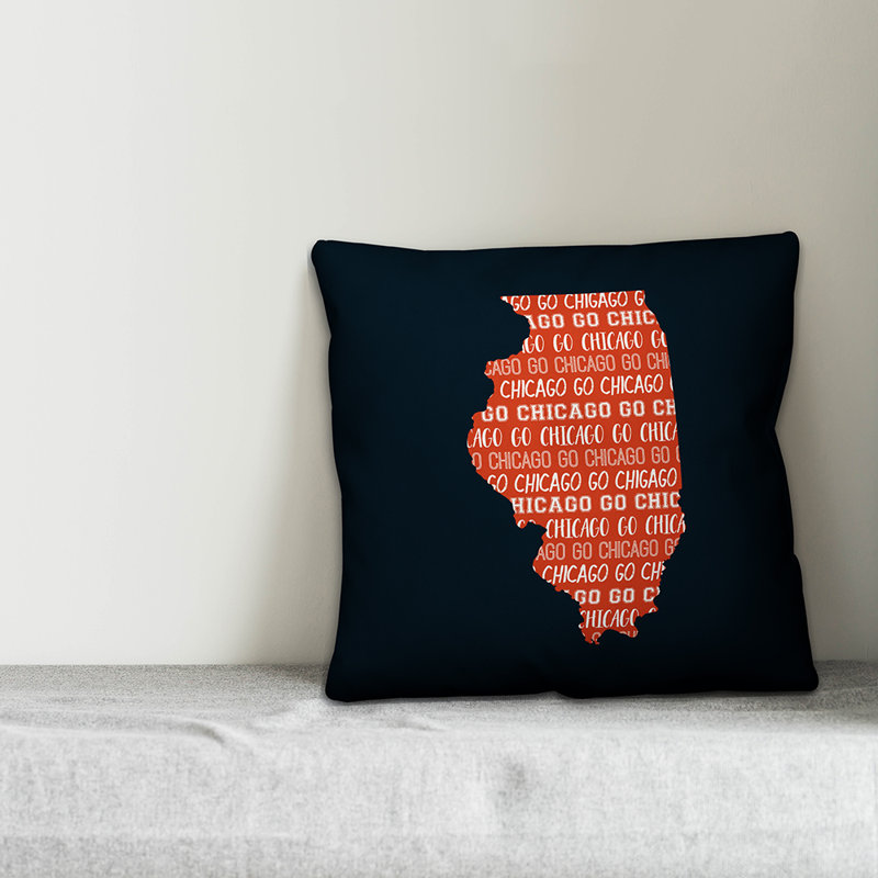 Coussin décoratif à l’équipe illinois go