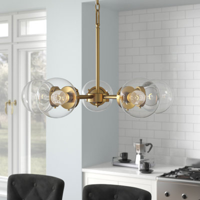 Lustre à 5 lumières à abat-jour Reegan