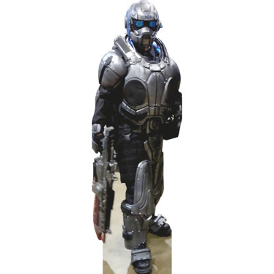 SP13450 War Of The Future Gears Soldier Marine With Gun Cardboard Cutout