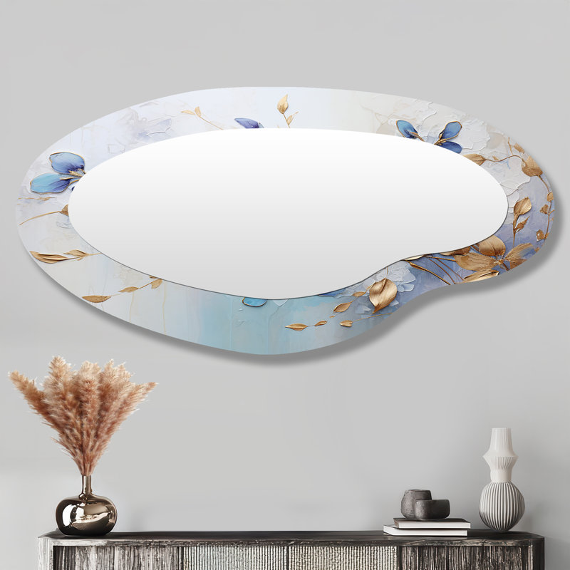 Miroir mural décoratif bleu
