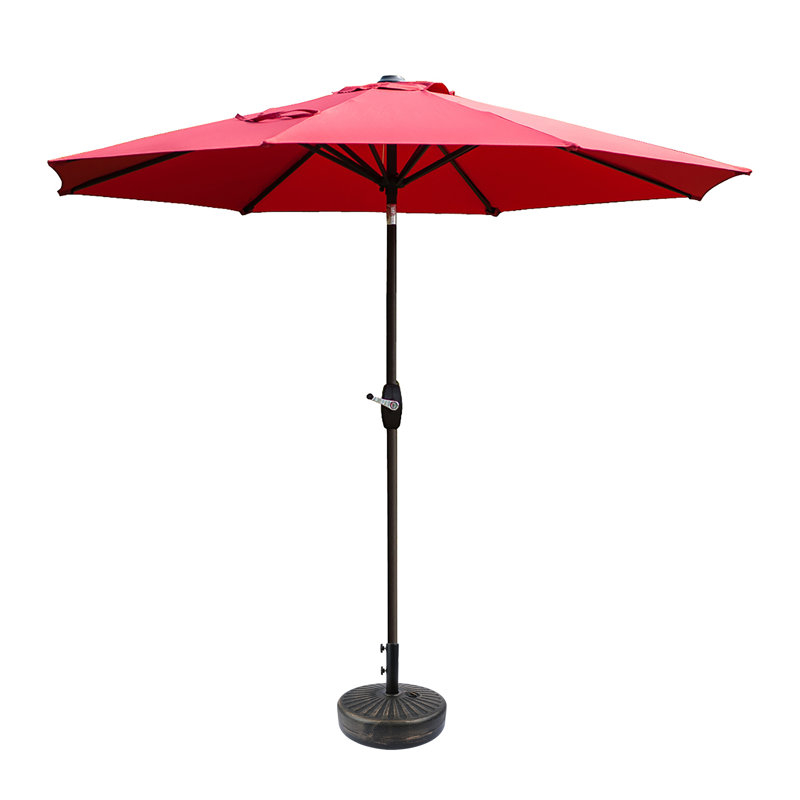 Pierpoint 108'' Market Umbrella, Red, Bronze