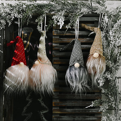 20cm Fabric Lighted Hanging Figurine Ornament