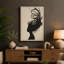 Flowing Hair Profile Minimalist - Wrapped Canvas-965145427-965145437