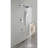 Brass Shower System In - Head, Hand Shower, Slide Bar, Arm, Hose, Valve Trim Installation Kit Style And Lever Handles