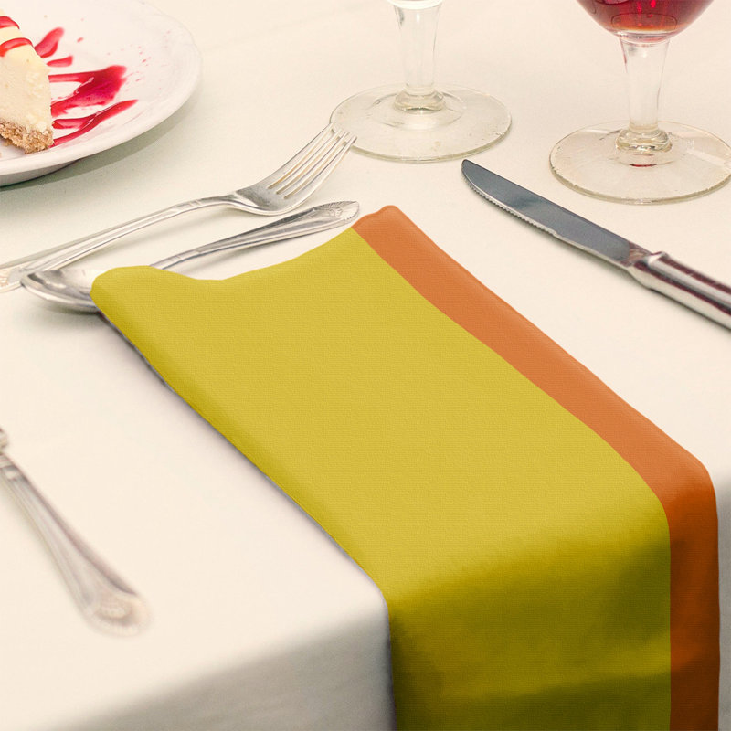 Serviette de coton 22" miami dîner, Jaune et orange