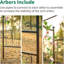 Treillis de tonnelle de jardin en forme d'arche de jardin H 92 po x l 44 po pour l'extérieur, support de plantes à treillis avec fer durable en métal