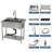 36 Inch Freestanding Stainless Steel Utility Sink for Outdoor Laundry Garage Kitchen Commercial Backyard Garden-121846302