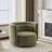 Elora Modern Swivel Accent Armchair With Lumbar Pillow And Metal Base-119691907