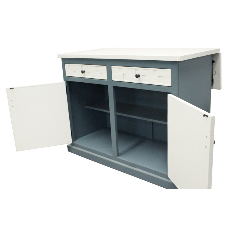 48 " W Kitchen Island, Dark Blue