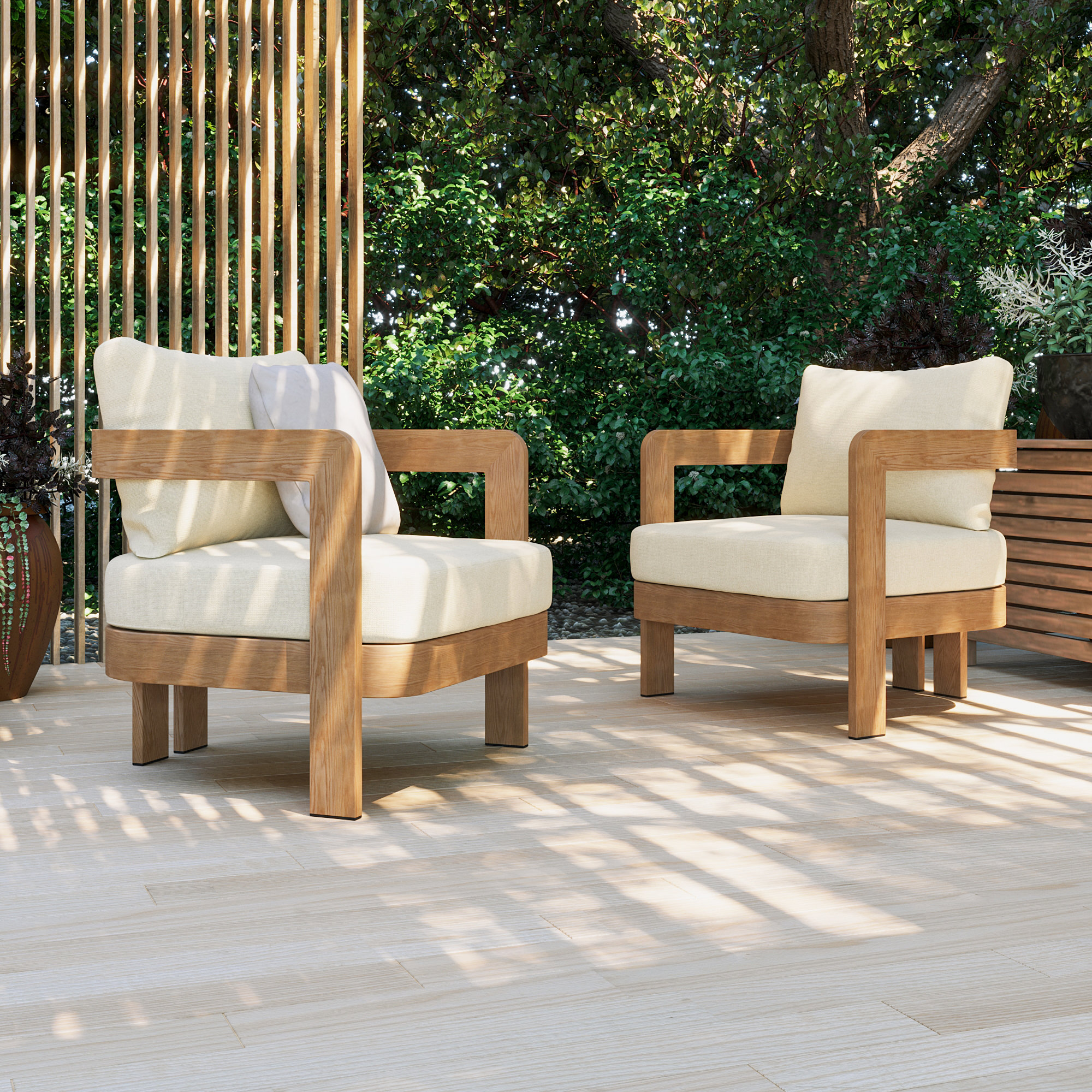 FHVIT Assembly Free Chair (Set of 2), Wood Look Finish: 0% ...