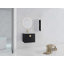 Meuble-lavabo mural avec lavabo en céramique et armoire latérale à 2 portes, portes à fermeture douce (KD-Packing)-649956019