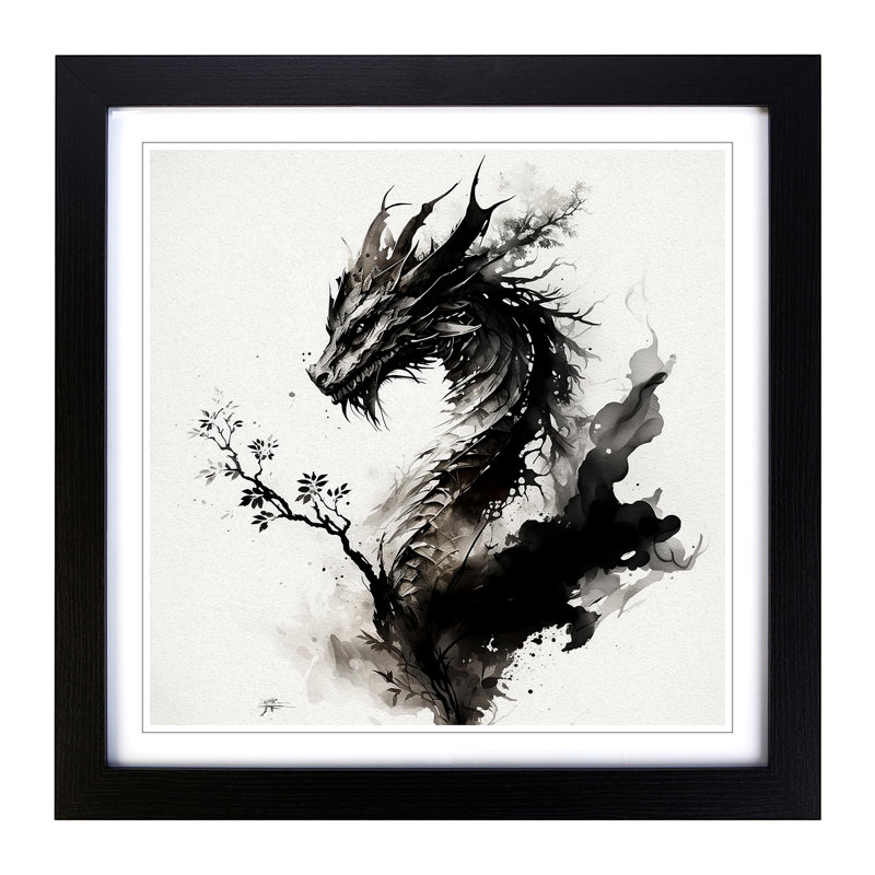 Single Picture Frame Print on Wood, Black