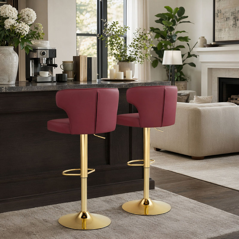 Ensemble de 2 tabourets pivotants à hauteur réglable Classic, Noir, 2