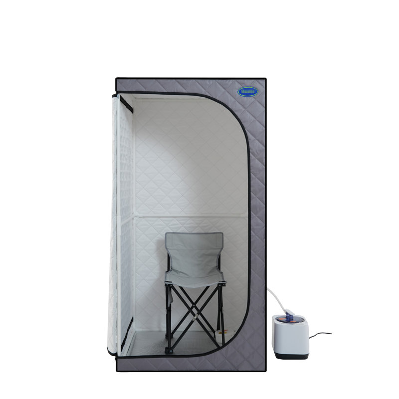 Portable Steam Grey Mini Plus - Personal Home Spa With Generator & Remote. Foldable Chair. Easy Installation. Quick Heating. Ul Accredited. Fabric. 360 Dispersion. Element. Improve Skin Smoothness