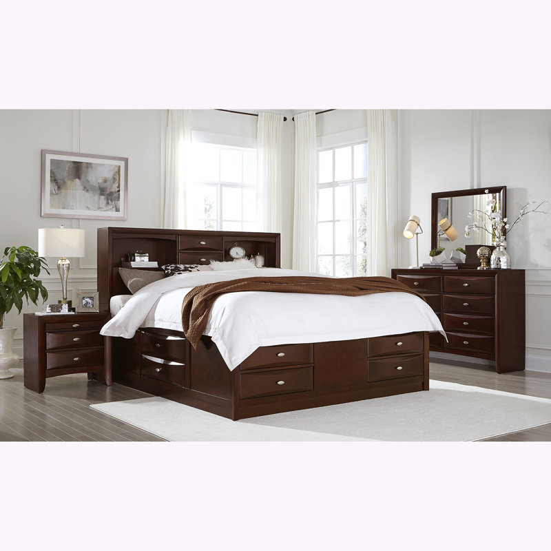 Ensemble de chambre 5 pièces Lucille Merlot, Double