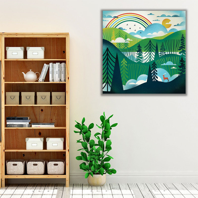 Green Hills - reproduction d'art sur toile, H 20 po x l 20 po