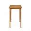 Table de bar d'extérieur carrée en bois d'acacia minimaliste - finition teck