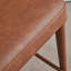 Tabouret de bar en faux cuir brun à hauteur de comptoir - siège rembourré confortable avec pieds et repose-pieds robustes en métal, sièges élégants pour îlot de cuisine, comptoir de pub et de salle à manger, 2 ensembles