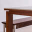Blanc / pierre rectangulaire brun clair + table de salle à manger papillon en bois massif-451350497