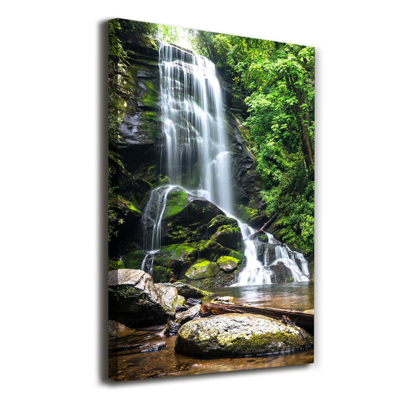 Waterfall In The Jungle - Wrapped Canvas Print