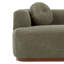 Canapé compressé et base en bois d'hévéa - 84,57 * 33,9 * 26 pouces - Boucle - 1 pièce - Canapé - Vert olive - Revêtement Boucle