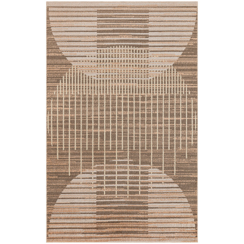 Tapis d'intérieur Mid-Century George Oliver Jeffs, Rectangle 3 pi 3 po x 5 pi