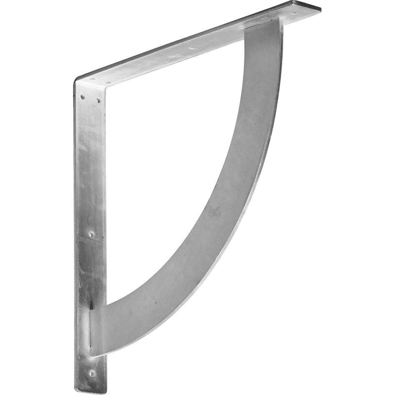 2"W x 8"D x 8"H Bulwark Bracket, Steel (4-Pack), Unfinished Steel, 2" x 8"