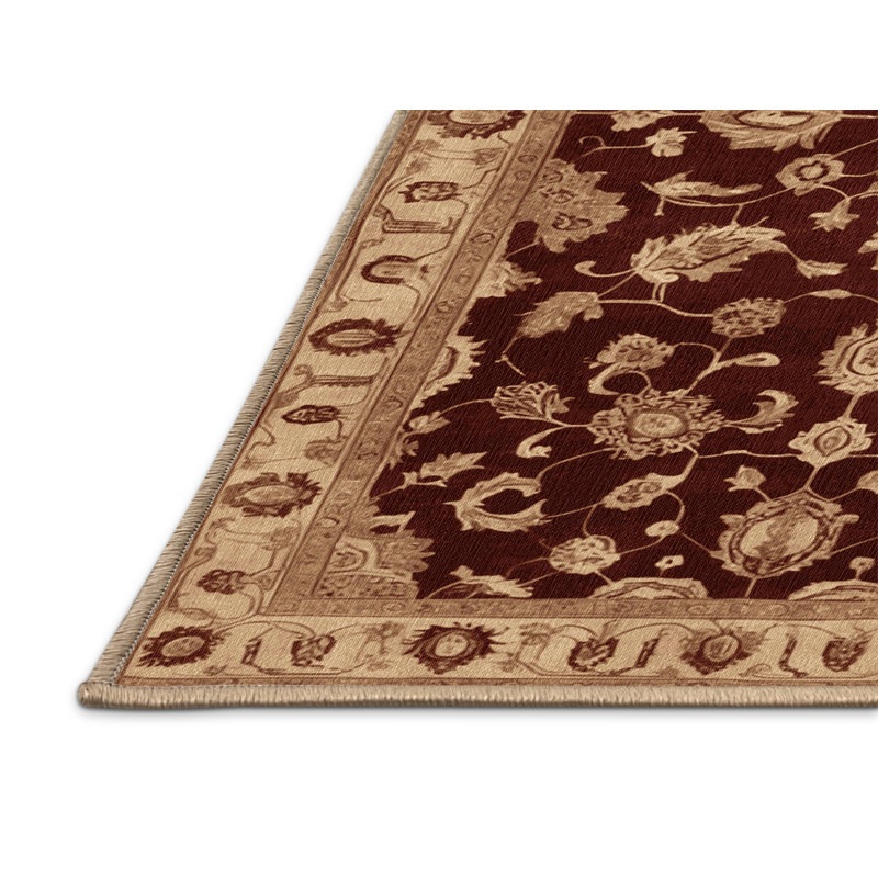 Tapis brun lavable à la machine, Carré 6 pi