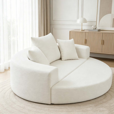 Canapé-lit convertible, multifonctionnel, lit circulaire, futon réglable