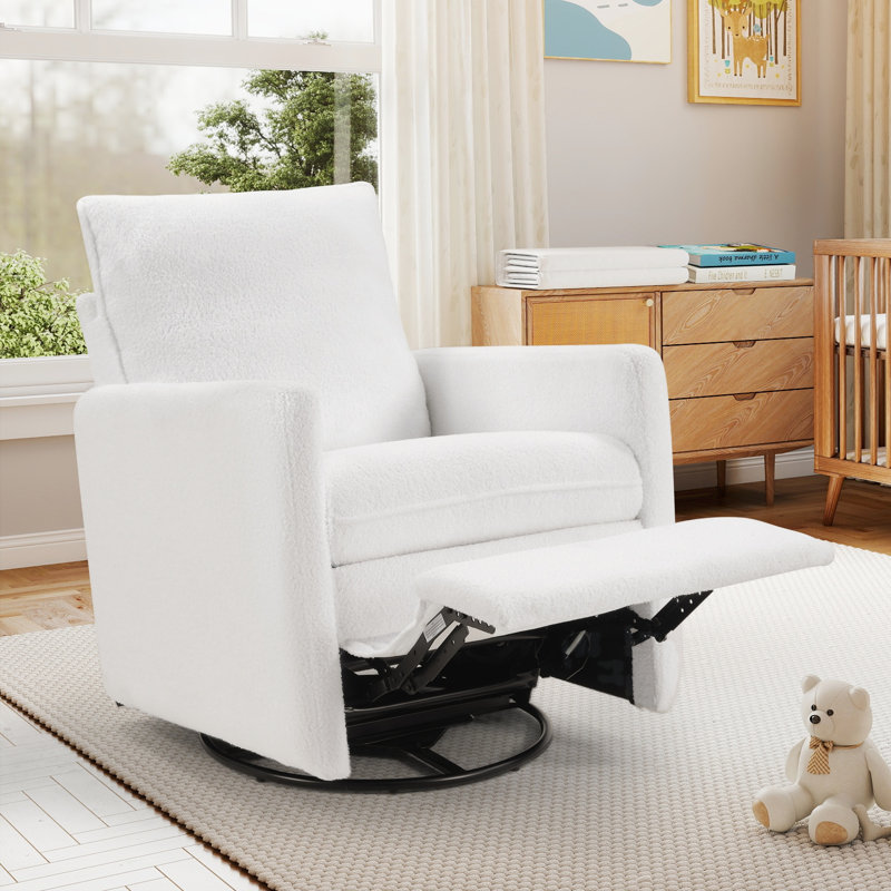 Fauteuil inclinable manuel pivotant de 34,3 po, Blanc