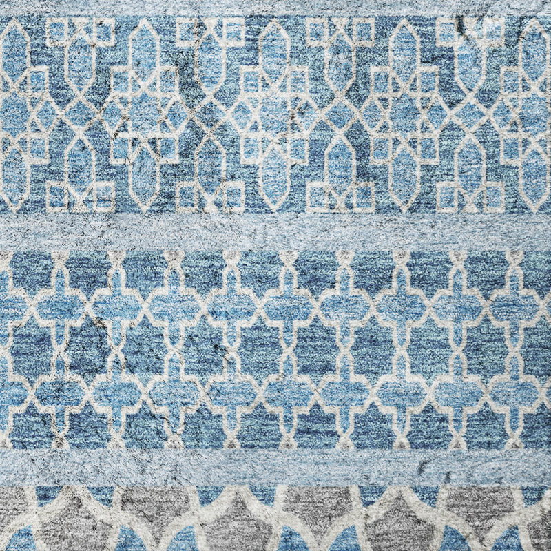 Tapis bohème Dream Shag ADS726 lavable à la machine de qualité supérieure, Ciel, 5 pi x 7 pi 6 po
