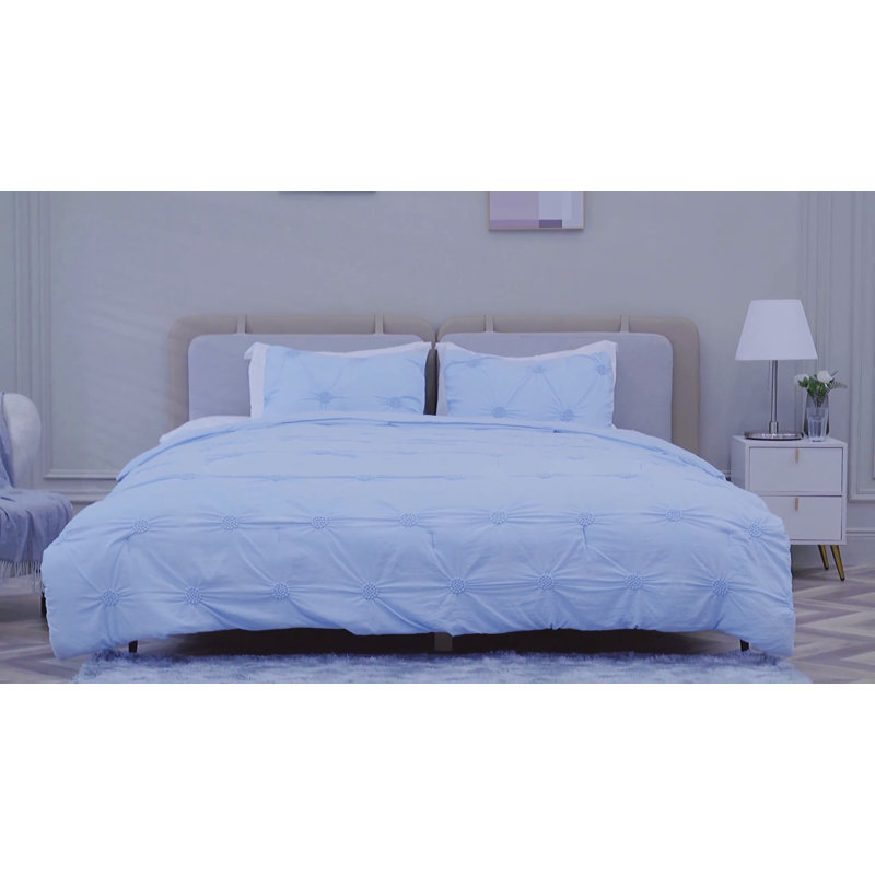 King Gray Microfiber Down Alternative Comforter Set
