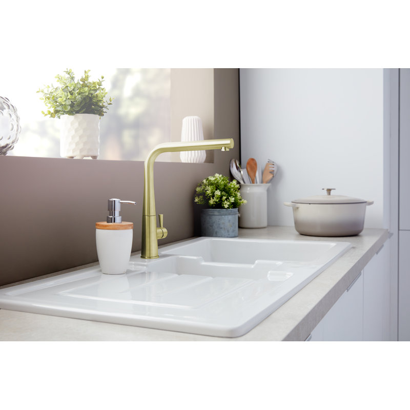Rangemaster Sink & Taps Conical Kitchen Faucet, Brushed Brass