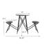 Table d'appoint 60,83 x 24 x 32,3 po avec deux sièges