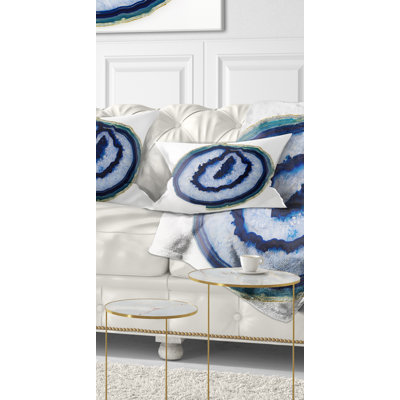 Coussin lombaire en agate bleue