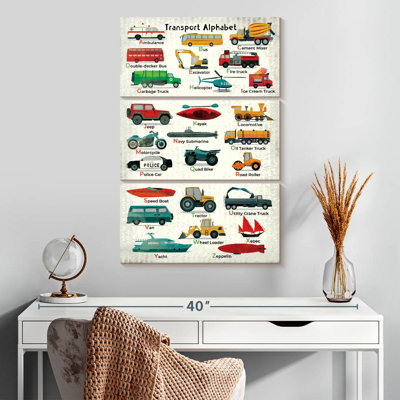 Tableau pour enfants Ashelle Transport Alphabet