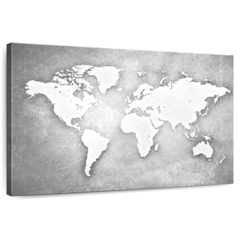 Carte du monde Aliaz, H 34 po x l 51 po