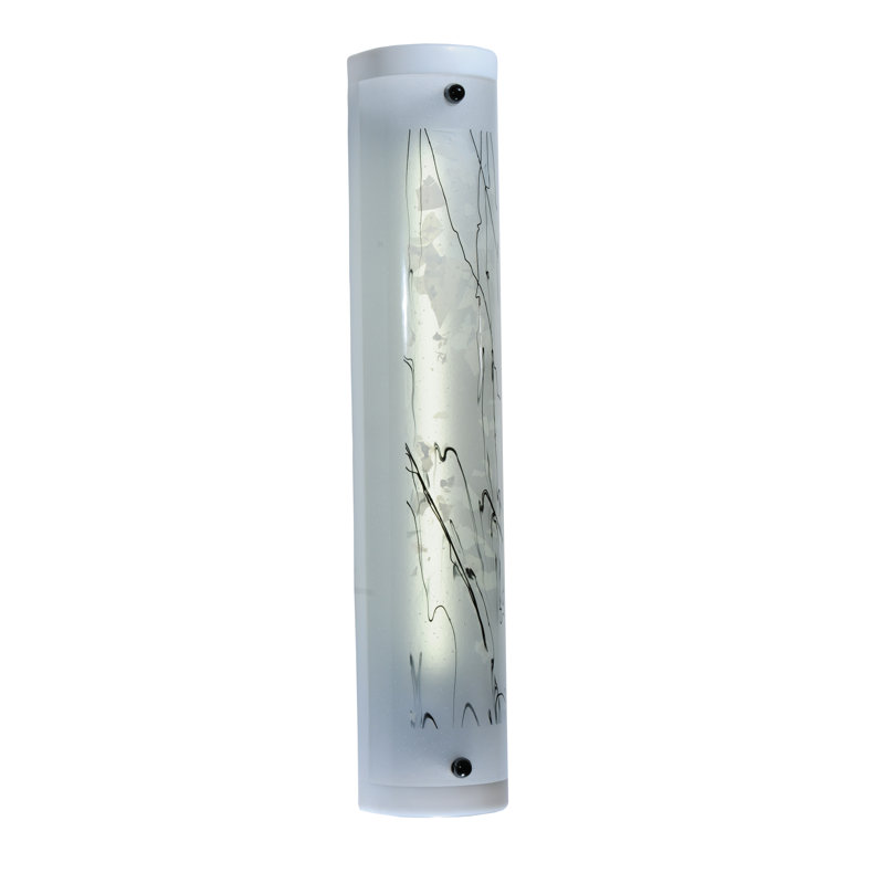 Applique murale encastrée en verre 1 lumière