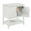Meuble-lavabo blanc 30 po avec lavabo en céramique