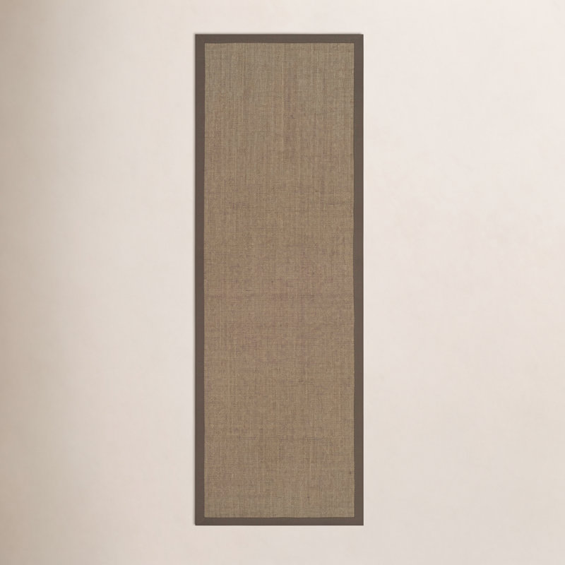 Auckland Jute Brown Area Rug, Runner 2'6" x 6'