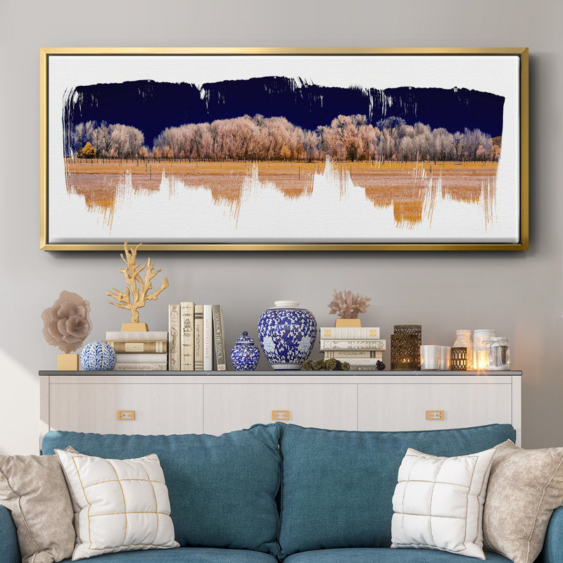 Treeline Panorama- Framed Canvas