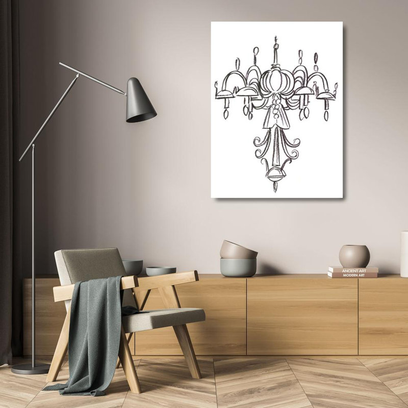 Graphic Chandelier II, 24" H x 18" W